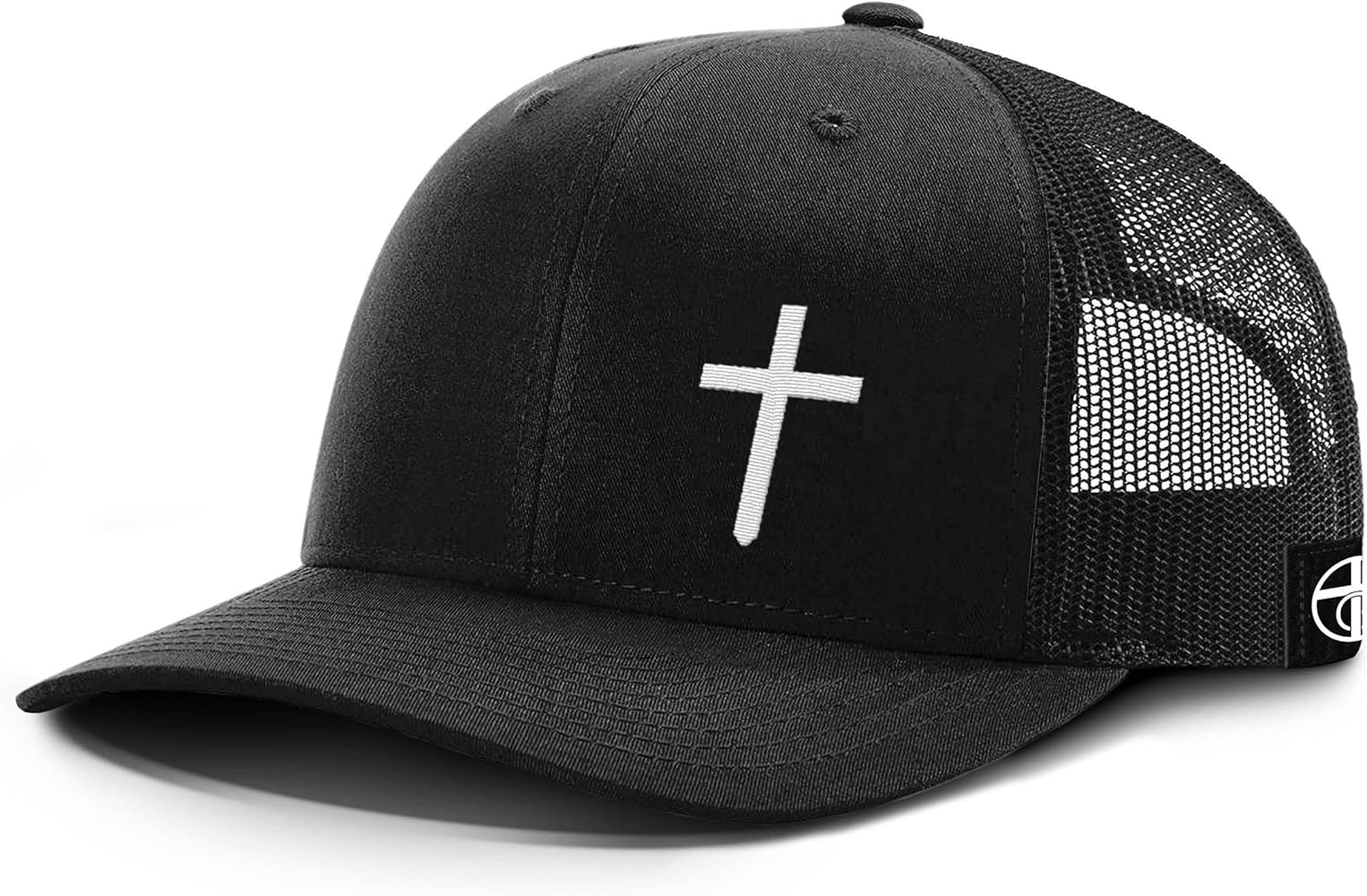 Christian Cross Trucker Hat - Adjustable Fit Cotton Snapback Hat